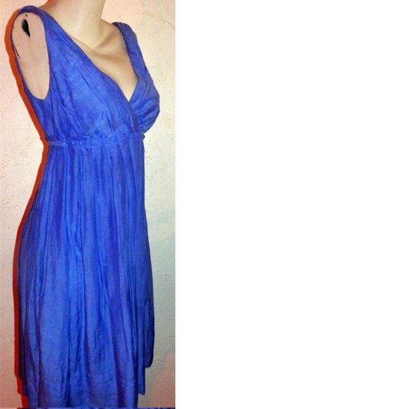 Gap Blue Plunging neckline , Full Skirt Dress - Picture 7 of 8